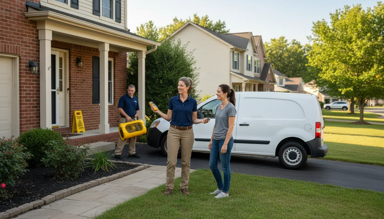 Residential water damage restoration in Loranger, LA
